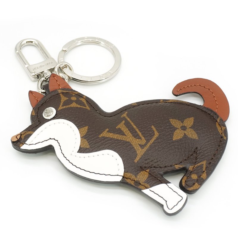 Louis Vuitton 展示品 帆布小狗造型吊飾鑰匙扣(MP1995-咖)-3