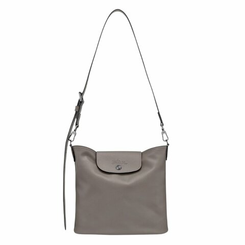 【LONGCHAMP】Le Pliage Xtra 牛皮 肩揹袋 肩背包 斜背包 水桶包 灰色 斑鳩色 10341987P55