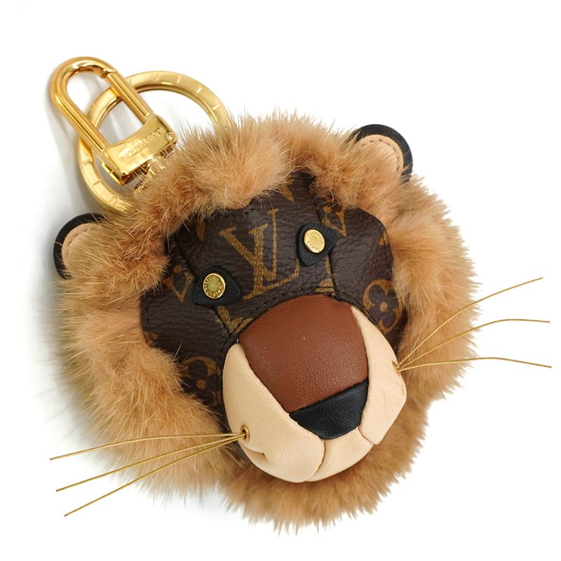 Louis Vuitton 展示品 獅子造型包飾鑰匙扣(M69512-咖)-3