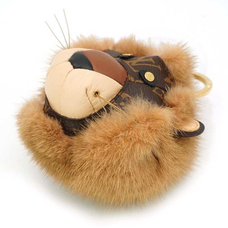 Louis Vuitton 展示品 獅子造型包飾鑰匙扣(M69512-咖)-4