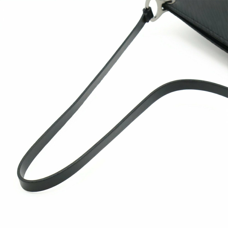 路易威登 Epi 皮革 Pochette Demi Lune 黑色肩背包 (M52622)-5