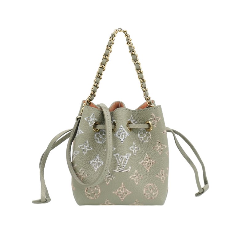 Louis Vuitton 展示品 Mahina漸層穿孔小牛皮二用水桶包(M82731-灰)-0