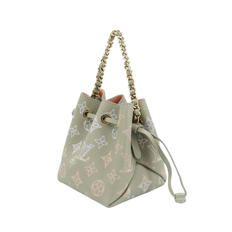 Louis Vuitton 展示品 Mahina漸層穿孔小牛皮二用水桶包(M82731-灰)-1