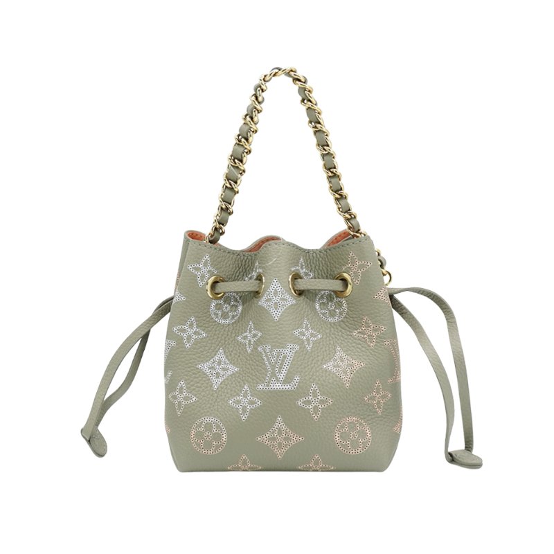 Louis Vuitton 展示品 Mahina漸層穿孔小牛皮二用水桶包(M82731-灰)-2
