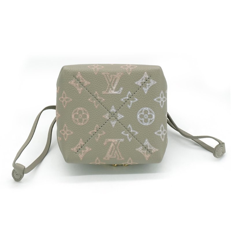 Louis Vuitton 展示品 Mahina漸層穿孔小牛皮二用水桶包(M82731-灰)-3