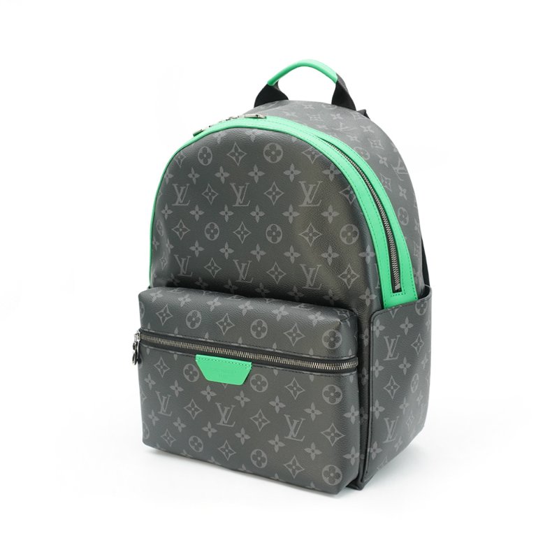 Louis Vuitton Discovery Backpack PM 老花帆布拚綠色帆布後背包(M25887-黑灰)-1