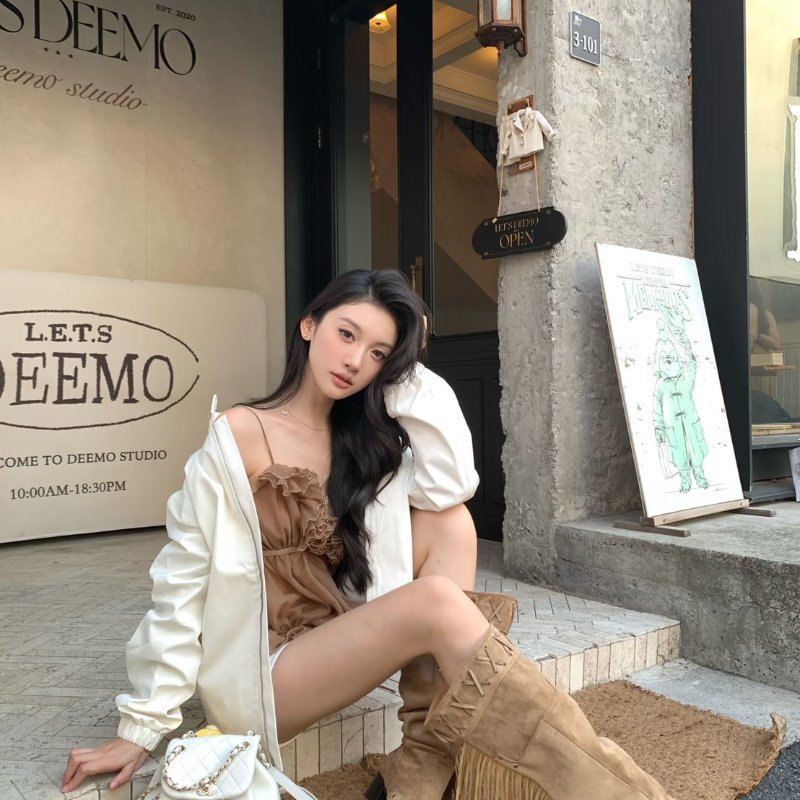 CHANEL Duma小牛皮後背包 - 小號白金-17