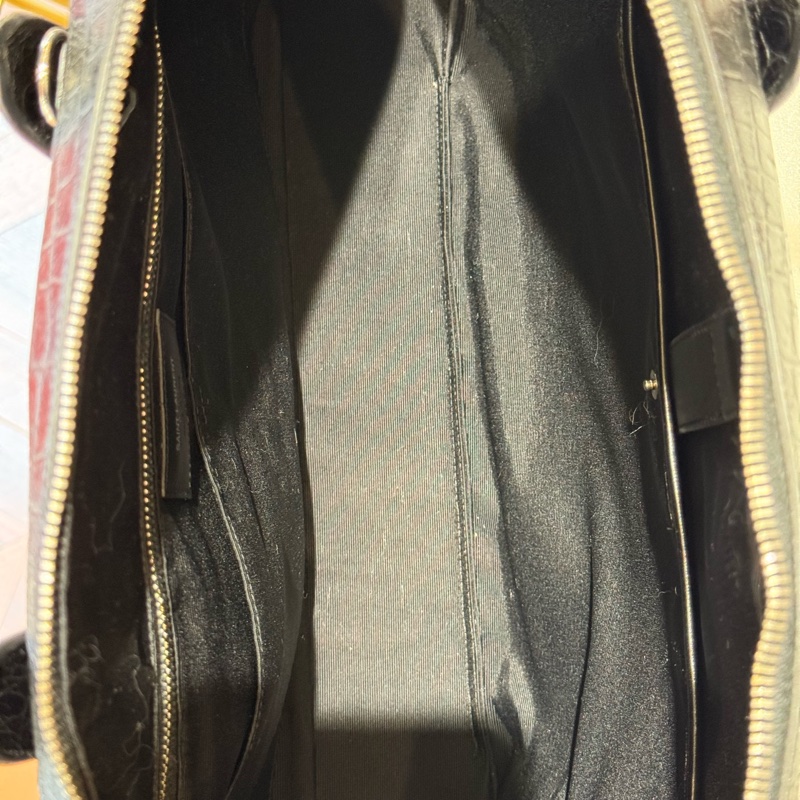 98 新 YSL男士手提包 Saint Laurent 鰐魚壓紋手提包 無附件-4