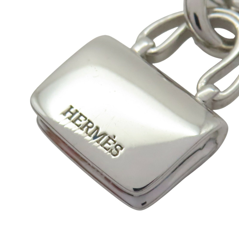 925純銀 Constance Amulette經典H LOGO 手提包造型墜飾 項鍊【HERMES 愛馬仕】-6