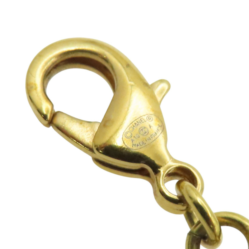 金色鍍金 藍/白珍珠 水鑽 Gold Pearl Initial Bracelet 圓牌字母 手鍊【CHANEL 香奈兒】-4