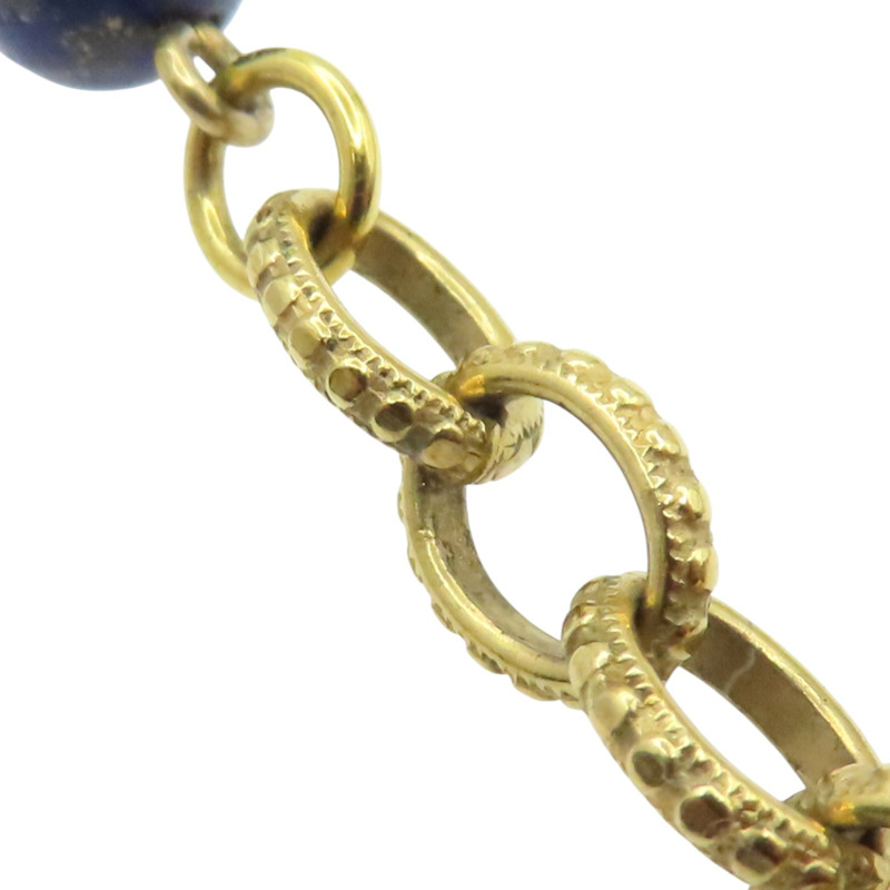金色鍍金 藍/白珍珠 水鑽 Gold Pearl Initial Bracelet 圓牌字母 手鍊【CHANEL 香奈兒】-8