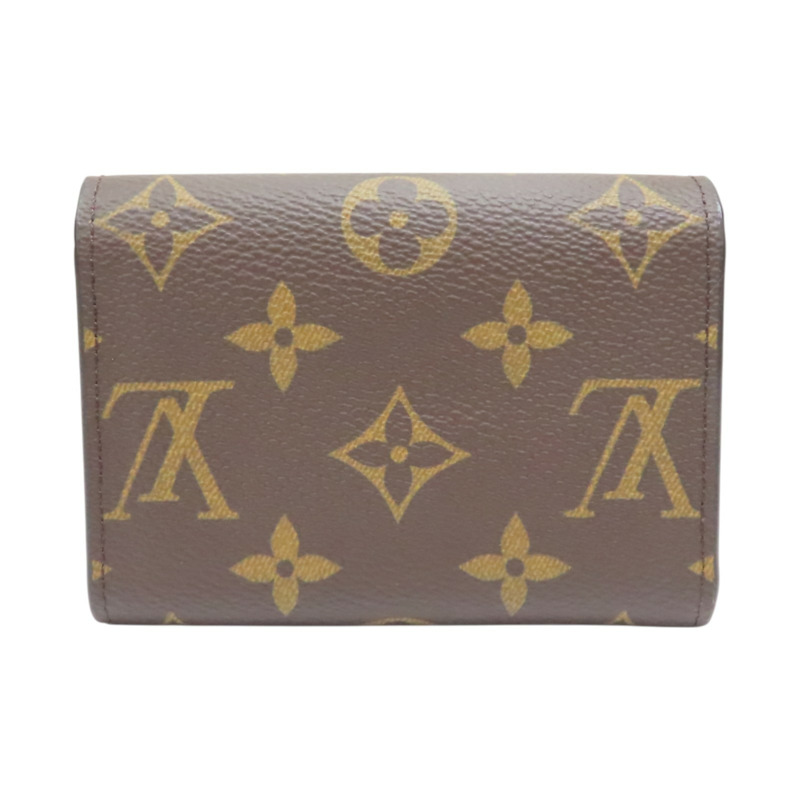 棕色 原花帆布 Rosalie 扣式短夾【LOUIS VUITTON LV 路易威登】 M41939-1