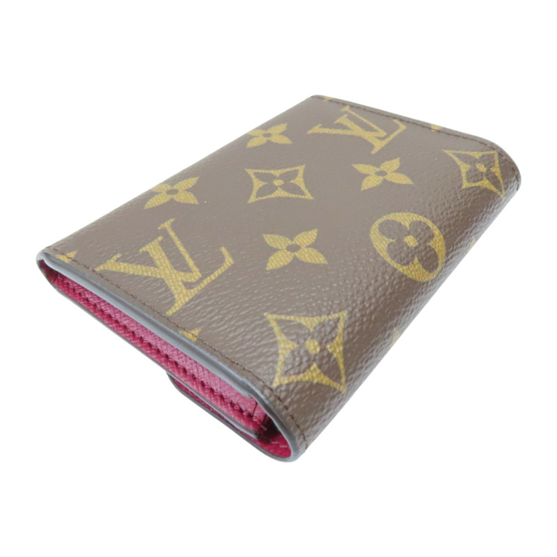 棕色 原花帆布 Rosalie 扣式短夾【LOUIS VUITTON LV 路易威登】 M41939-3