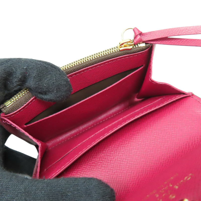 棕色 原花帆布 Rosalie 扣式短夾【LOUIS VUITTON LV 路易威登】 M41939-6