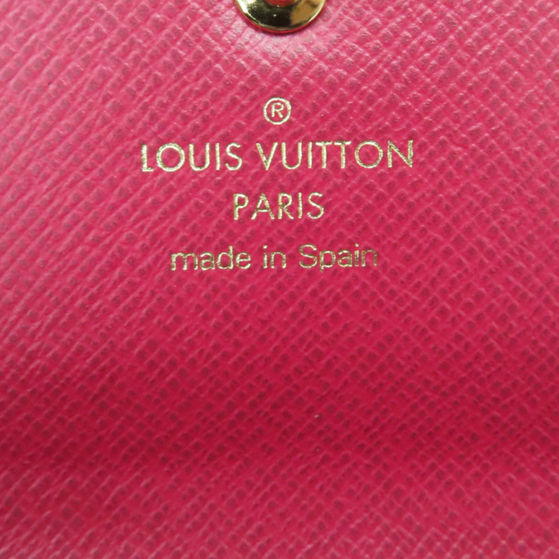 棕色 原花帆布 Rosalie 扣式短夾【LOUIS VUITTON LV 路易威登】 M41939-7