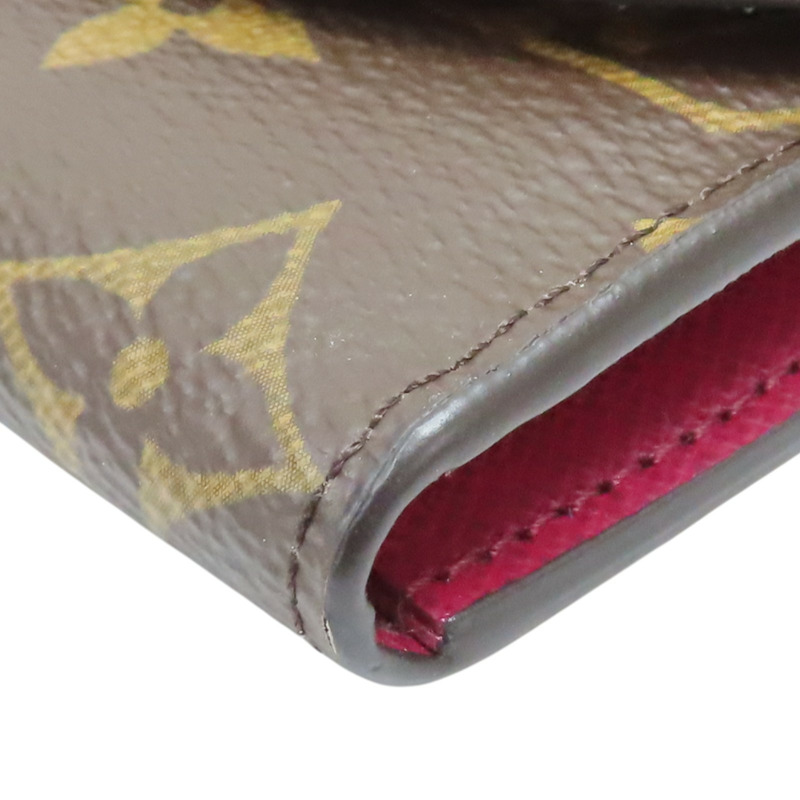 棕色 原花帆布 Rosalie 扣式短夾【LOUIS VUITTON LV 路易威登】 M41939-12