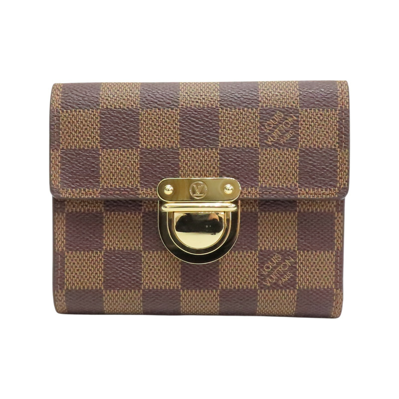 棕色 棋盤格 帆布 Portefeuille Koala 三折短夾 N60005【LOUIS VUITTON LV 路易威登】 N60005-0