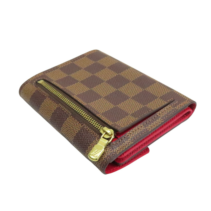 棕色 棋盤格 帆布 Portefeuille Koala 三折短夾 N60005【LOUIS VUITTON LV 路易威登】 N60005-3