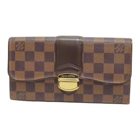 棕色 棋盤格 帆布 Portefeuille Sistine 兩折長夾 N61747【LOUIS VUITTON LV 路易威登】 N61747