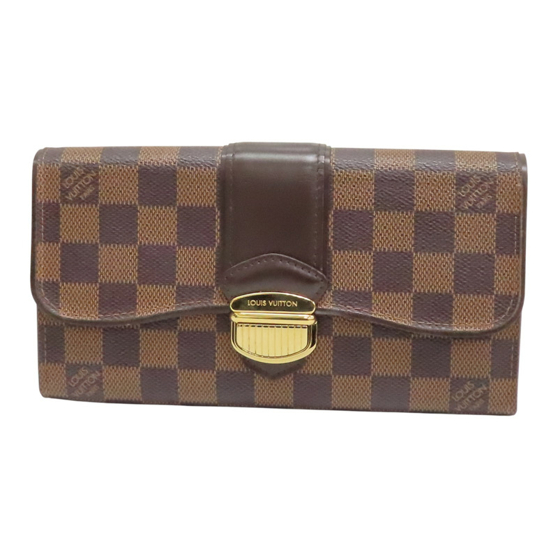 棕色 棋盤格 帆布 Portefeuille Sistine 兩折長夾 N61747【LOUIS VUITTON LV 路易威登】 N61747-0