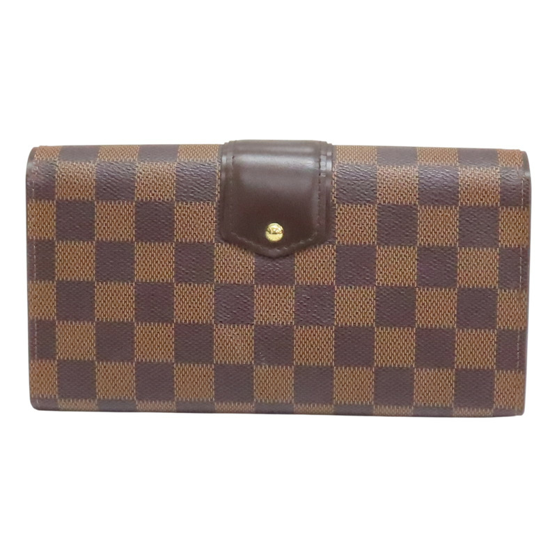 棕色 棋盤格 帆布 Portefeuille Sistine 兩折長夾 N61747【LOUIS VUITTON LV 路易威登】 N61747-1