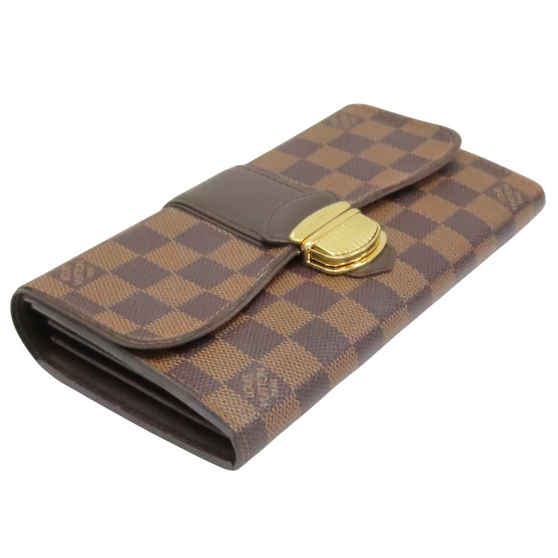 棕色 棋盤格 帆布 Portefeuille Sistine 兩折長夾 N61747【LOUIS VUITTON LV 路易威登】 N61747-2