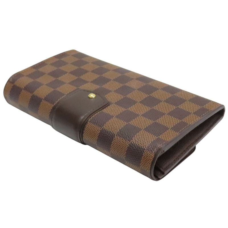 棕色 棋盤格 帆布 Portefeuille Sistine 兩折長夾 N61747【LOUIS VUITTON LV 路易威登】 N61747-3