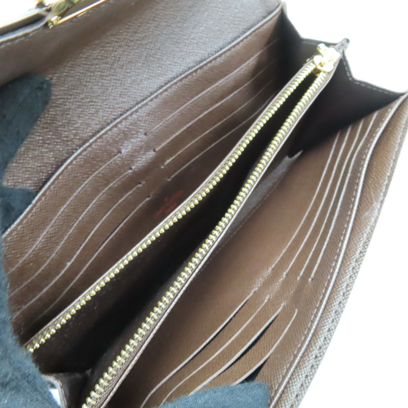 棕色 棋盤格 帆布 Portefeuille Sistine 兩折長夾 N61747【LOUIS VUITTON LV 路易威登】 N61747-4