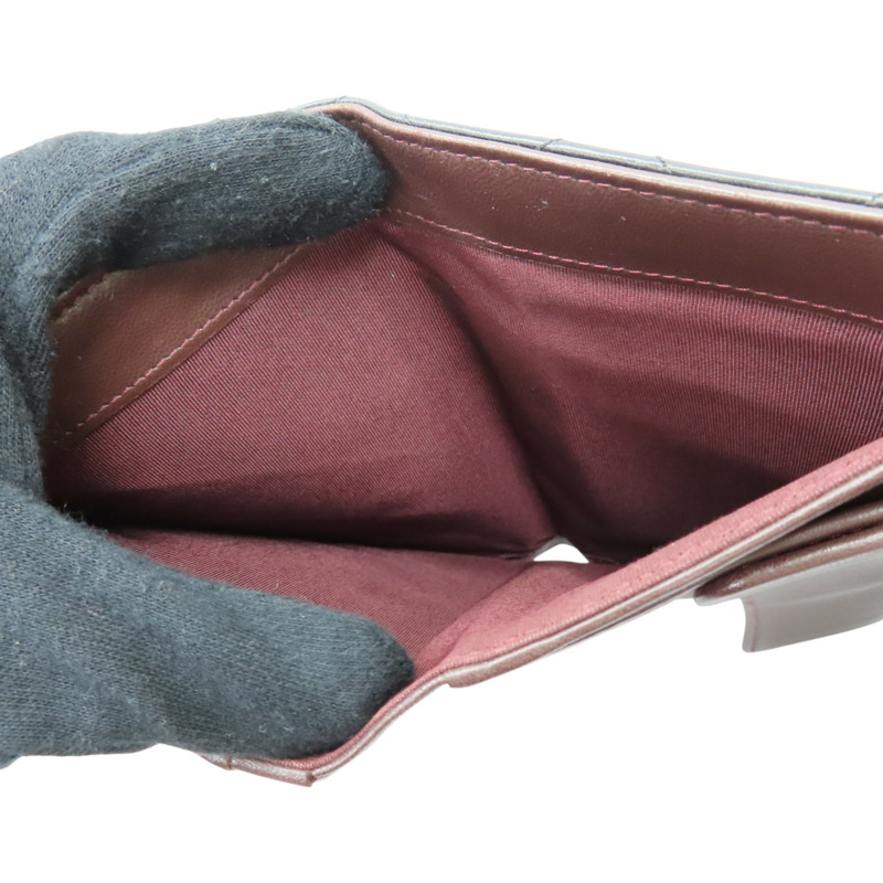 黑色 菱格紋牛皮 三折 扣式長夾【CHANEL 香奈兒】 A31506-5