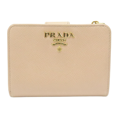 駱駝色 Saffiano牛皮 零錢包 短夾【PRADA 普拉達】