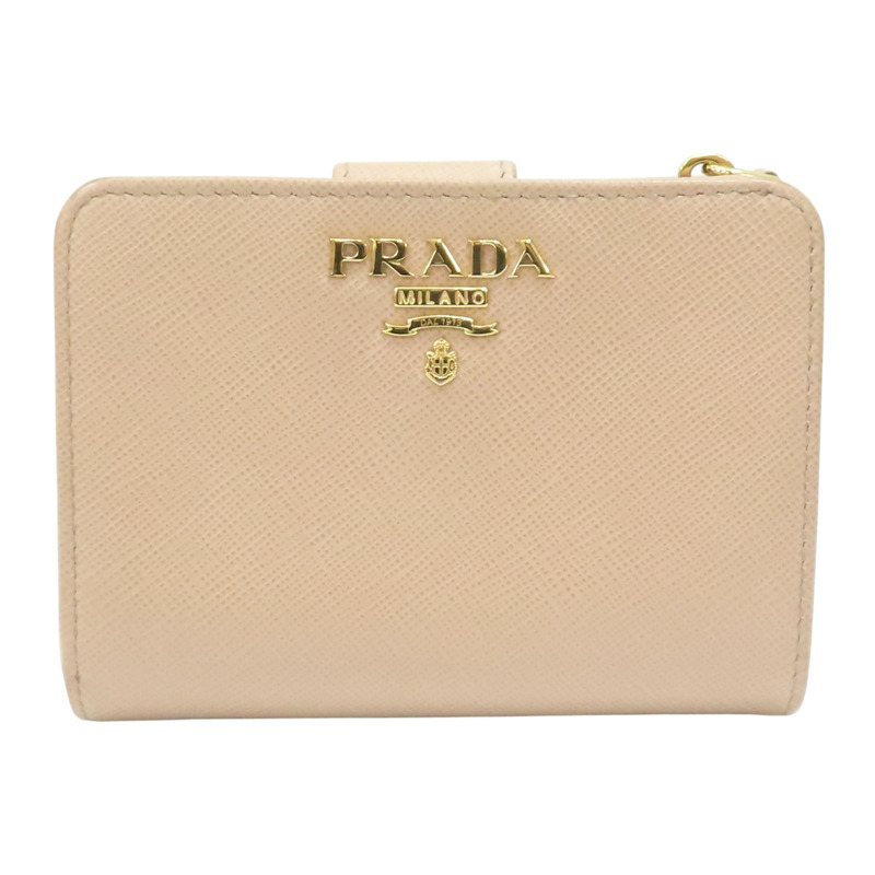 駱駝色 Saffiano牛皮 零錢包 短夾【PRADA 普拉達】-0