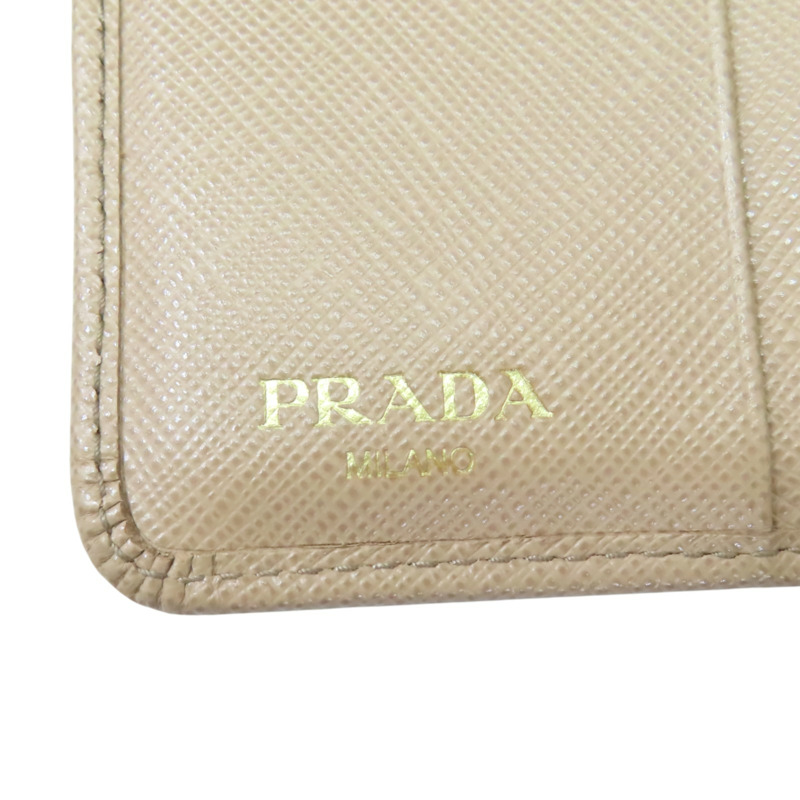 駱駝色 Saffiano牛皮 零錢包 短夾【PRADA 普拉達】-6