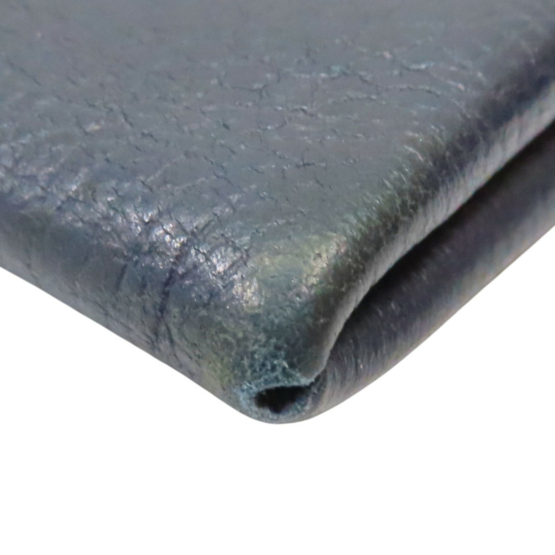 深藍色 Evercolor牛皮 卡夾 名片夾 Y刻 銀扣【HERMES 愛馬仕】-7