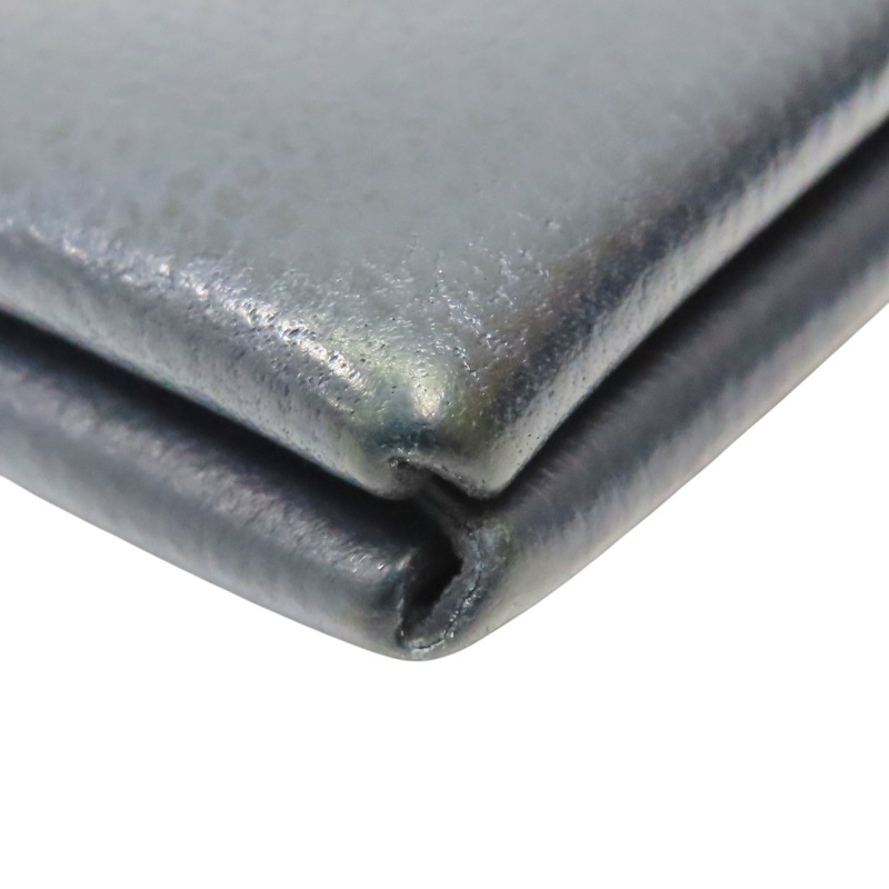 深藍色 Evercolor牛皮 卡夾 名片夾 Y刻 銀扣【HERMES 愛馬仕】-10