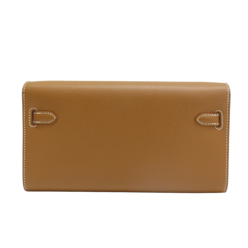金棕色 Epsom牛皮 Kelly To Go Wallet 肩背包 U刻 金扣【HERMES 愛馬仕】-1