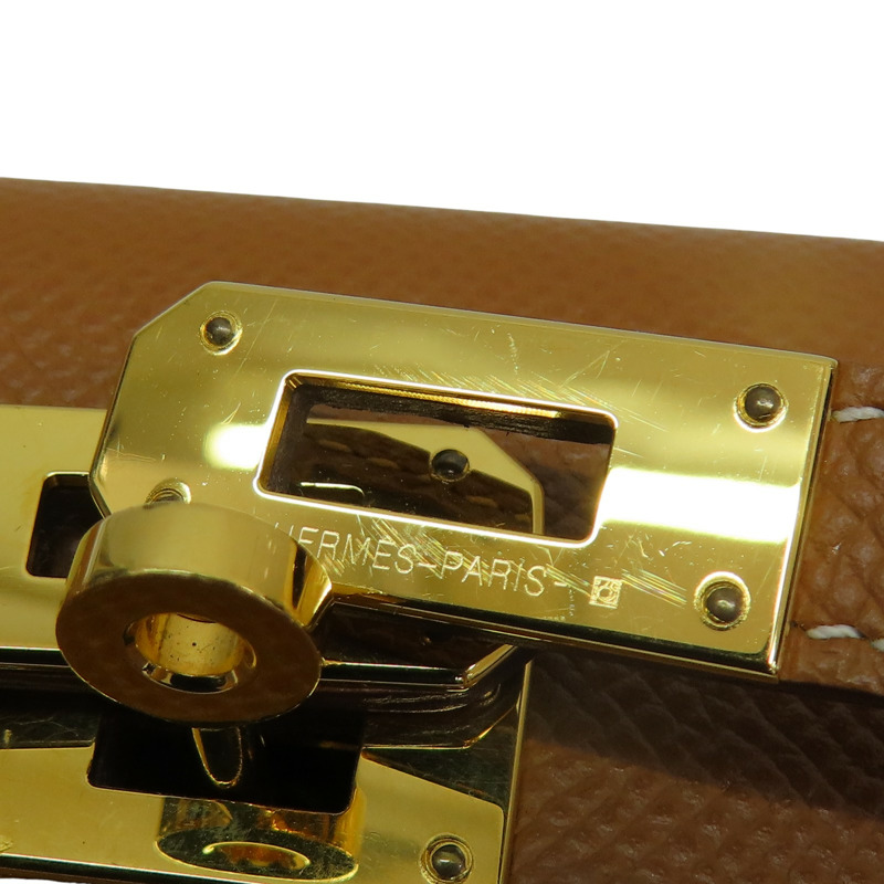 金棕色 Epsom牛皮 Kelly To Go Wallet 肩背包 U刻 金扣【HERMES 愛馬仕】-5