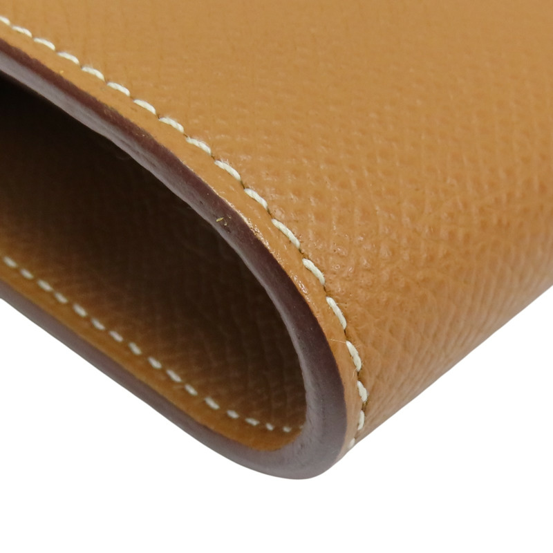 金棕色 Epsom牛皮 Kelly To Go Wallet 肩背包 U刻 金扣【HERMES 愛馬仕】-9