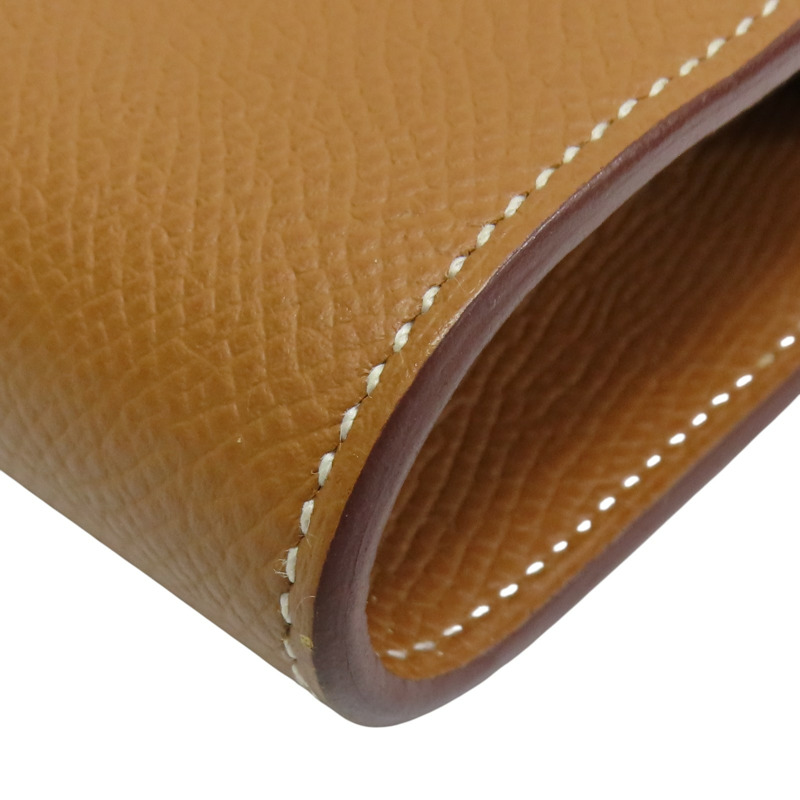 金棕色 Epsom牛皮 Kelly To Go Wallet 肩背包 U刻 金扣【HERMES 愛馬仕】-10
