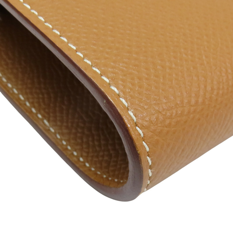 金棕色 Epsom牛皮 Kelly To Go Wallet 肩背包 U刻 金扣【HERMES 愛馬仕】-11