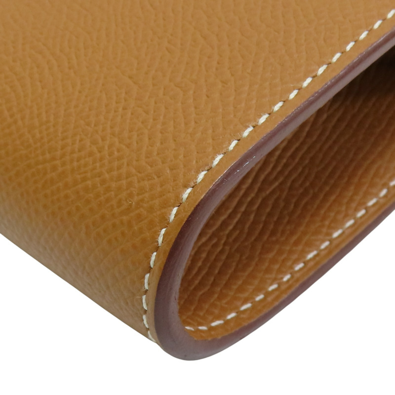 金棕色 Epsom牛皮 Kelly To Go Wallet 肩背包 U刻 金扣【HERMES 愛馬仕】-12