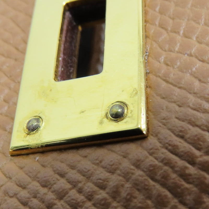 金棕色 Epsom牛皮 Kelly To Go Wallet 肩背包 U刻 金扣【HERMES 愛馬仕】-14
