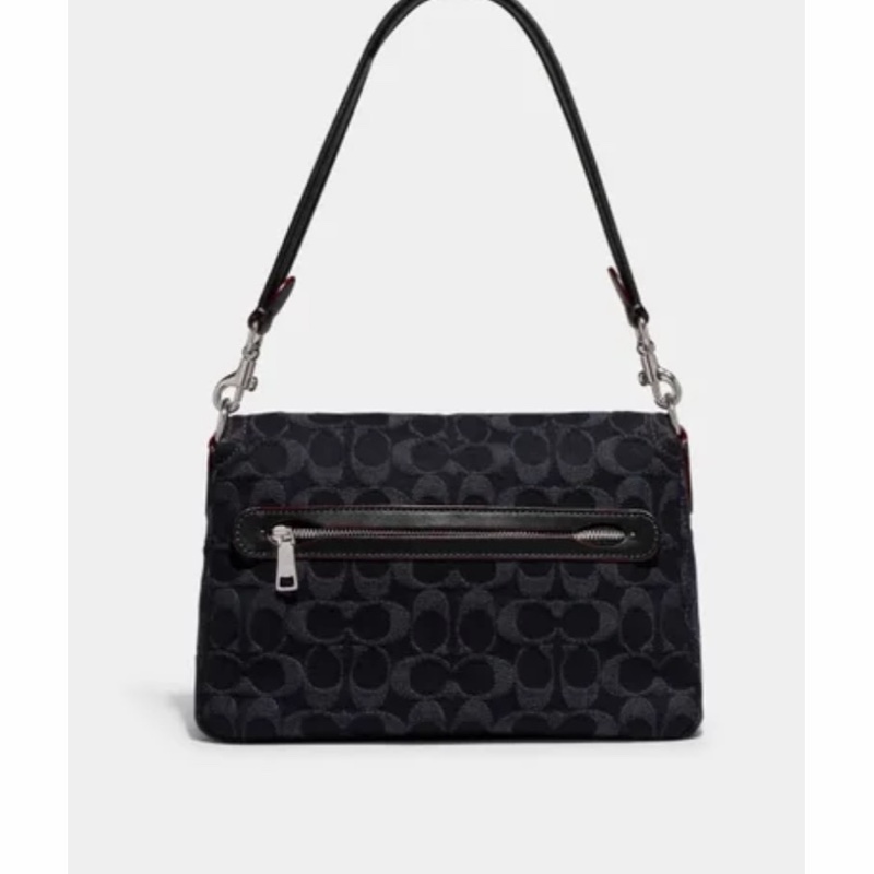 Coach 女士 Soft Tabby 標誌性牛仔單肩包均碼碼26cm*9cm*16.5cm-1