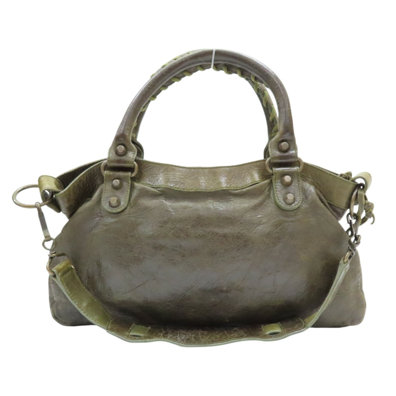 綠色 皮革 The First Bag 兩用包【BALENCIAGA 巴黎世家】 103208-1