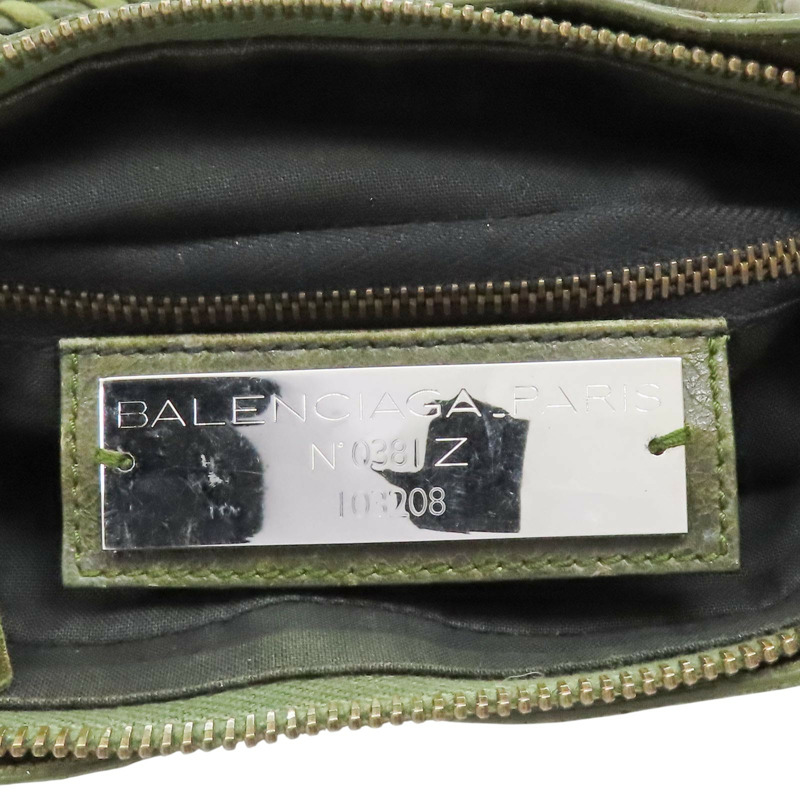 綠色 皮革 The First Bag 兩用包【BALENCIAGA 巴黎世家】 103208-6
