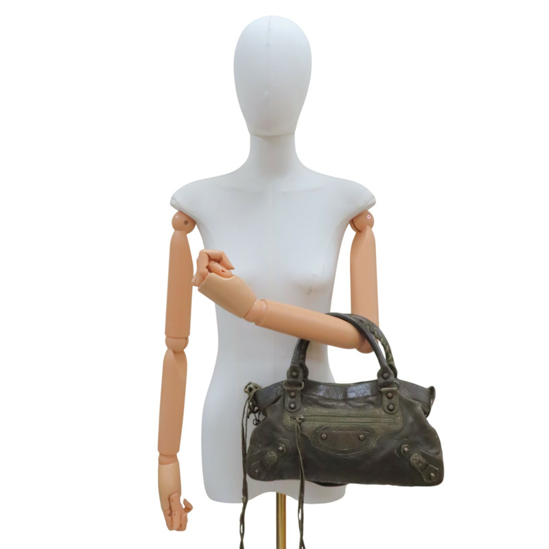 綠色 皮革 The First Bag 兩用包【BALENCIAGA 巴黎世家】 103208-8