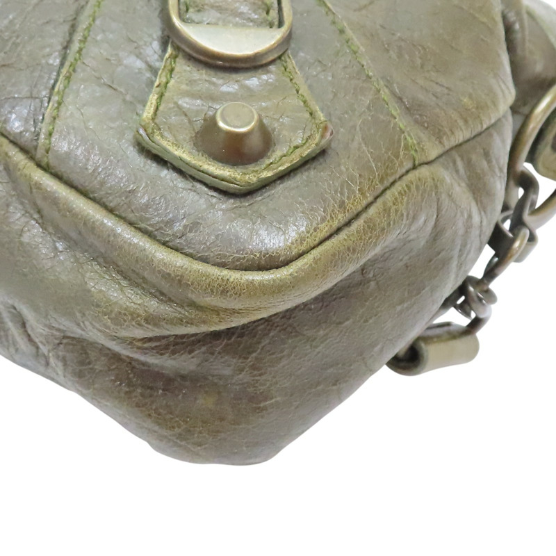 綠色 皮革 The First Bag 兩用包【BALENCIAGA 巴黎世家】 103208-10