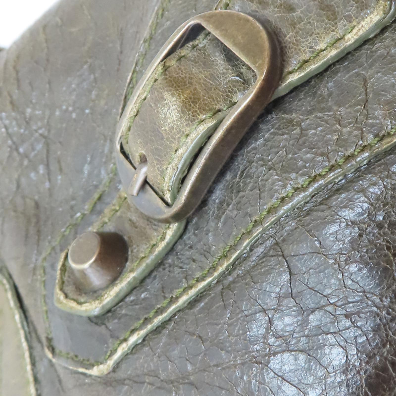 綠色 皮革 The First Bag 兩用包【BALENCIAGA 巴黎世家】 103208-17