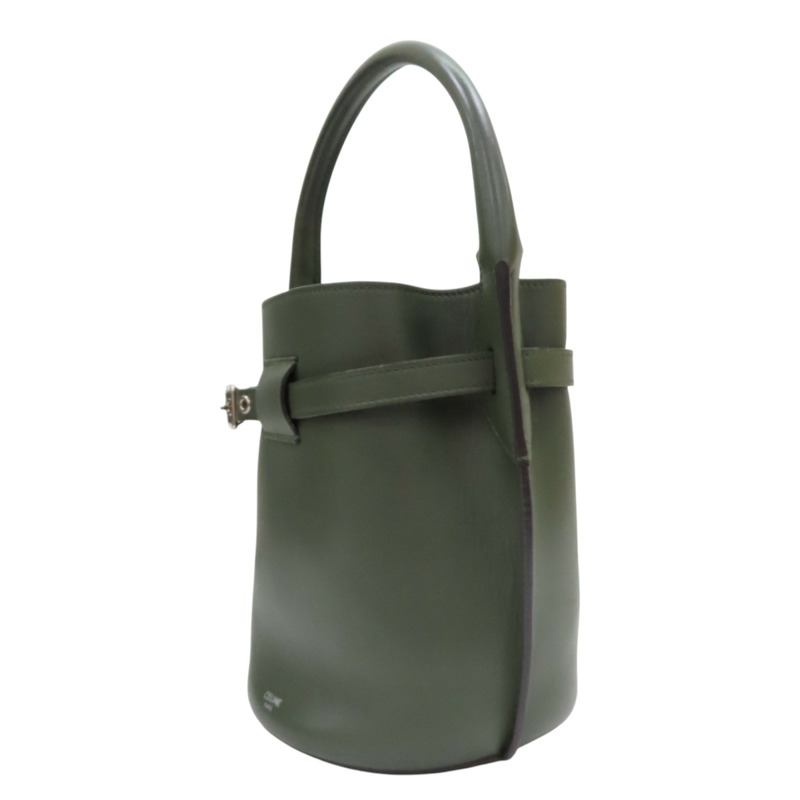 綠色 皮革 Big Bag Bucket 水桶包 肩背包【CELINE 賽琳】 183353-2
