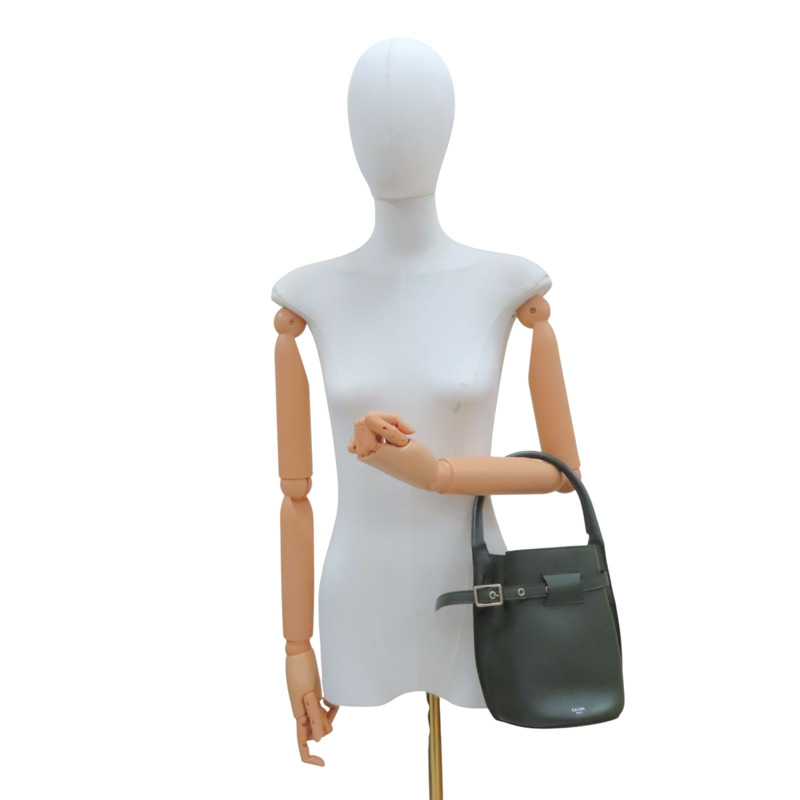 綠色 皮革 Big Bag Bucket 水桶包 肩背包【CELINE 賽琳】 183353-6