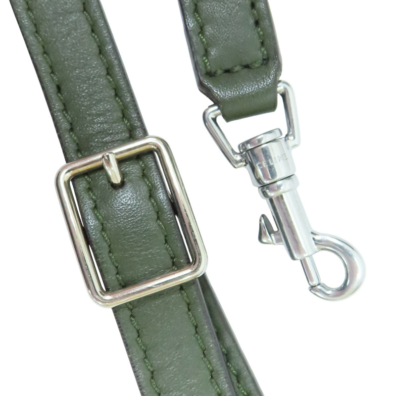 綠色 皮革 Big Bag Bucket 水桶包 肩背包【CELINE 賽琳】 183353-13